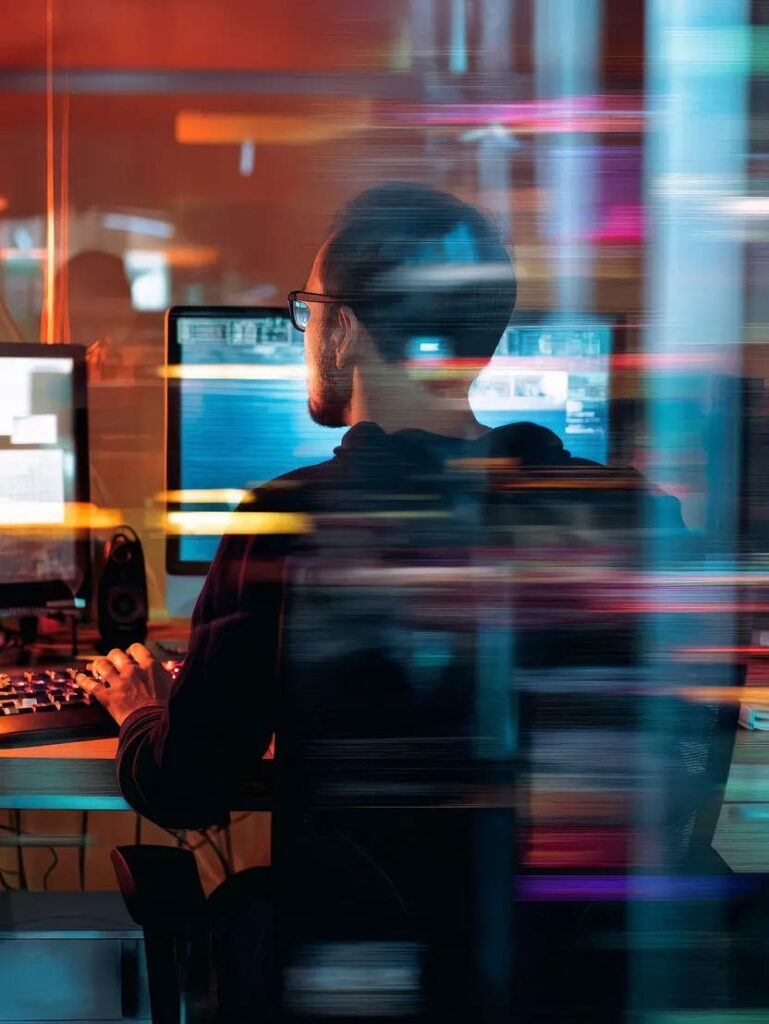 The team working together on managed hosting